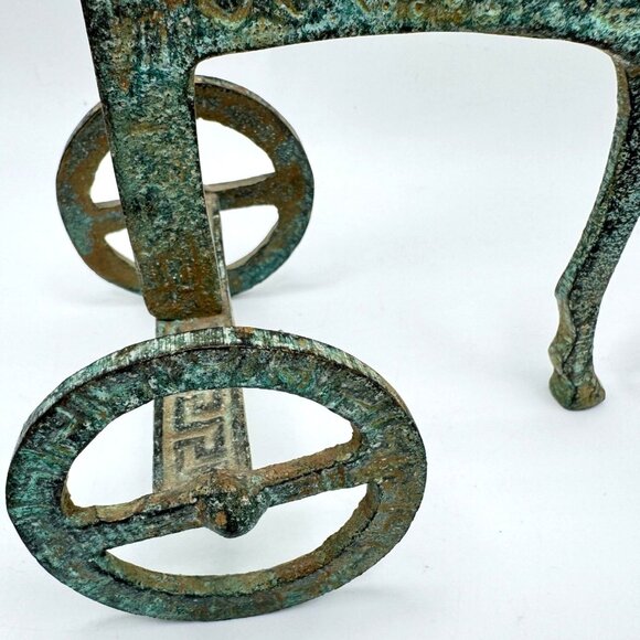 MCM Frederick Weinberg Style Greek Etruscan Warrior Horse Chariot Bronze Statue - Picture 7 of 10